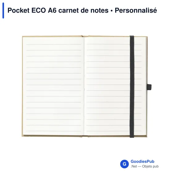 Carnet de notes A6 personnalisable Pocket ECO avec logo - Image 4