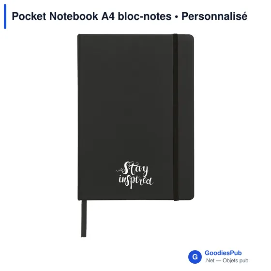 Bloc-notes A4 personnalisable avec logo - Pocket Notebook - Image 1