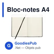Bloc-notes A4 personnalisable avec logo - Pocket Notebook - Miniature 2