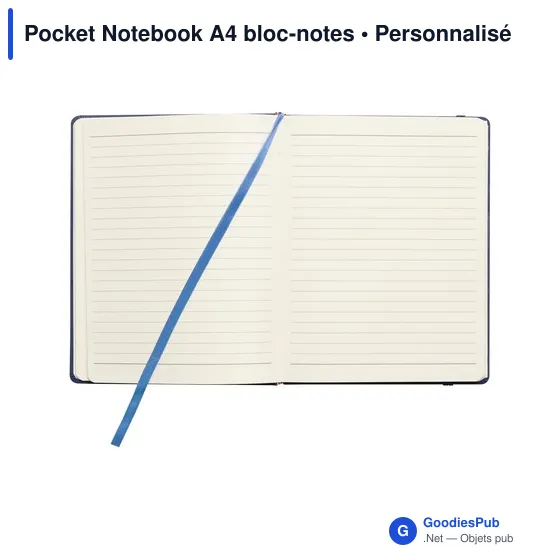 Bloc-notes A4 personnalisable avec logo - Pocket Notebook - Image 3