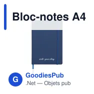 Bloc-notes A4 personnalisable avec logo - Pocket Notebook - Miniature 4