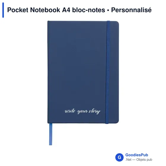 Bloc-notes A4 personnalisable avec logo - Pocket Notebook - Image 4