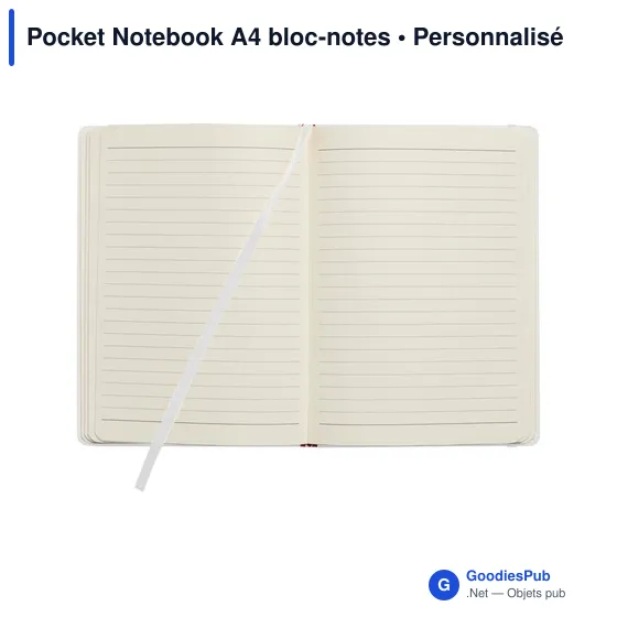 Bloc-notes A4 personnalisable avec logo - Pocket Notebook - Image 5