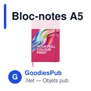 Bloc-notes A5 personnalisable avec logo - Pocket Notebook - Miniature 1