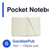 Bloc-notes A6 personnalisable avec logo - Pocket Notebook - Miniature 1