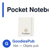 Bloc-notes A6 personnalisable avec logo - Pocket Notebook - Miniature 2