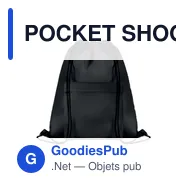 POCKET SHOOP Grand sac cordelette 210D - Miniature 1