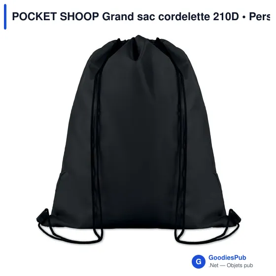 POCKET SHOOP Grand sac cordelette 210D - Image 2