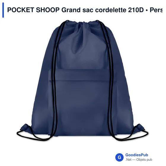 POCKET SHOOP Grand sac cordelette 210D - Image 4