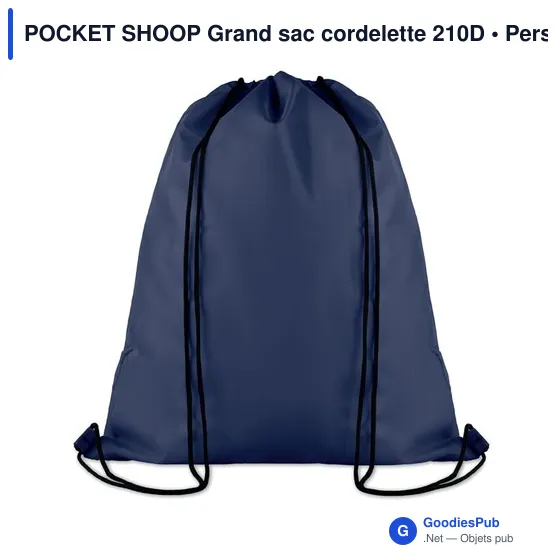 POCKET SHOOP Grand sac cordelette 210D - Image 5