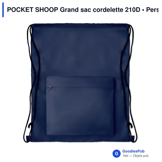 POCKET SHOOP Grand sac cordelette 210D - Image 6