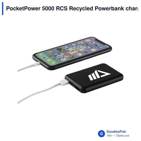 Chargeur PocketPower 5000 personnalisable avec logo - Image 2