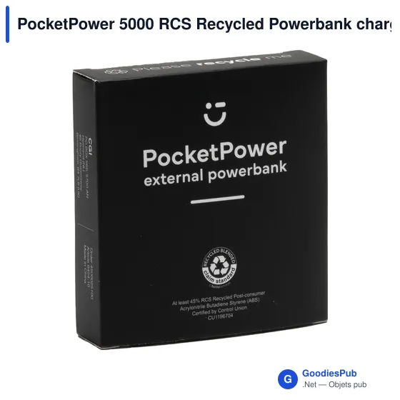 Chargeur PocketPower 5000 personnalisable avec logo - Image 3