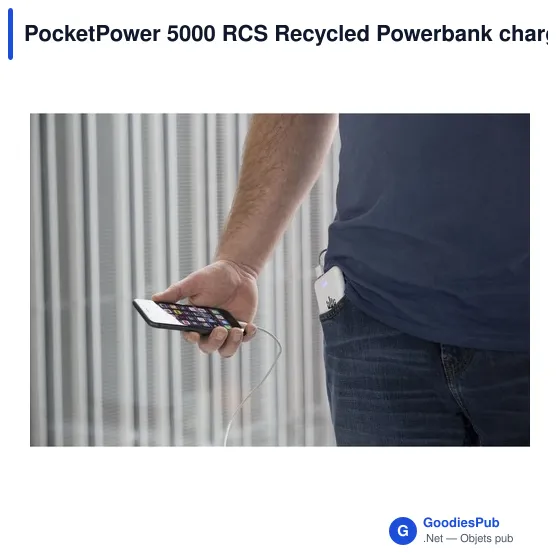 Chargeur PocketPower 5000 personnalisable avec logo - Image 7