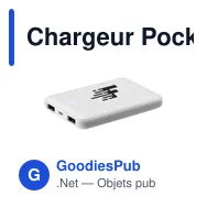 Chargeur PocketPower 5000 personnalisable avec logo - Miniature 10
