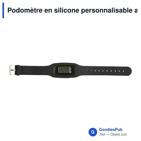 Podomètre en silicone personnalisable avec logo - Tahir