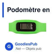 Podomètre en silicone personnalisable avec logo - Tahir - Miniature 11