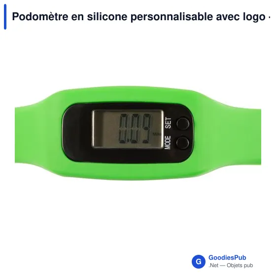 Podomètre en silicone personnalisable avec logo - Tahir - Image 12