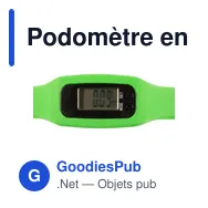 Podomètre en silicone personnalisable avec logo - Tahir - Miniature 5