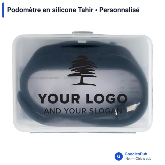 Podomètre en silicone personnalisable avec logo - Tahir - Image 7