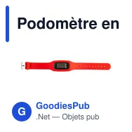 Podomètre en silicone personnalisable avec logo - Tahir - Miniature 8