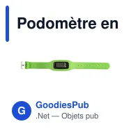 Podomètre en silicone personnalisable avec logo - Tahir - Miniature 10
