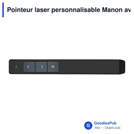 Pointeur laser personnalisable Manon avec logo pour présentations