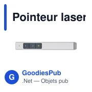 Pointeur laser personnalisable Manon avec logo pour présentations - Miniature 2