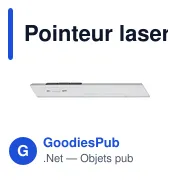 Pointeur laser personnalisable Manon avec logo pour présentations - Miniature 3
