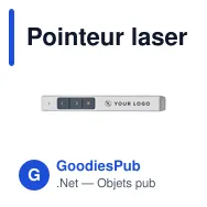 Pointeur laser personnalisable Manon avec logo pour présentations - Miniature 9