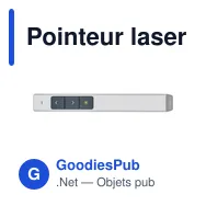 Pointeur laser personnalisable Manon avec logo pour présentations - Miniature 10