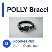 POLLY Bracelet porte-clést flottant - Miniature 3