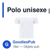 Polo unisexe personnalisable en coton avec logo - Chaplin - Miniature 1