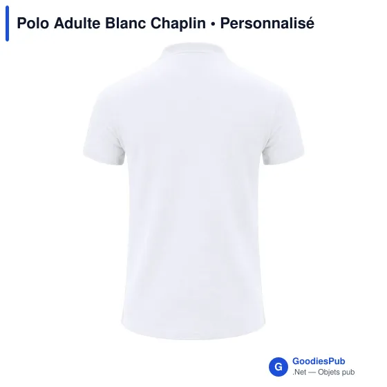 Polo unisexe personnalisable en coton avec logo - Chaplin - Image 12