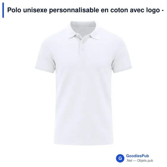 Polo unisexe personnalisable en coton avec logo - Chaplin - Image 3