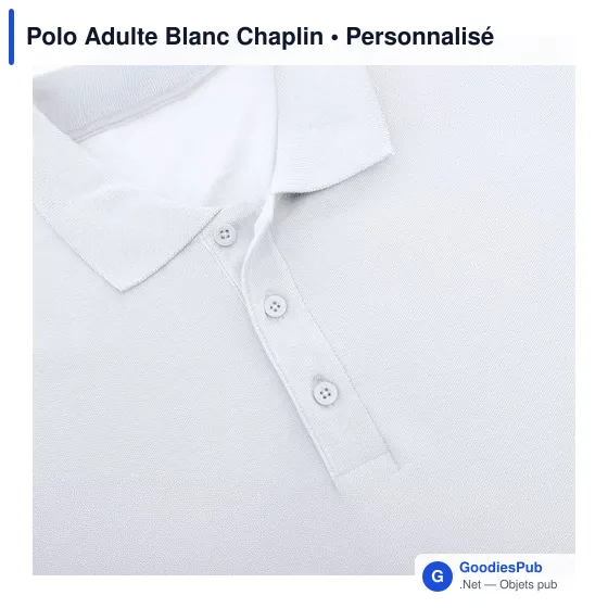 Polo unisexe personnalisable en coton avec logo - Chaplin - Image 8