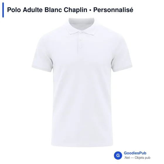 Polo unisexe personnalisable en coton avec logo - Chaplin - Image 9