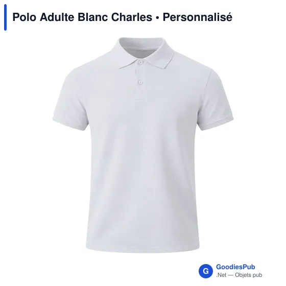 Polo Adulte Blanc Charles - Image 7