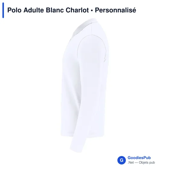 Polo unisexe personnalisable en coton avec logo - Charlot - Image 3