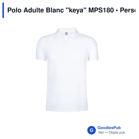 Polo Adulte Blanc "keya" MPS180