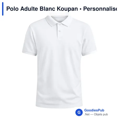 Polo Adulte Blanc Koupan