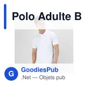 Polo Adulte Blanc Koupan - Miniature 2