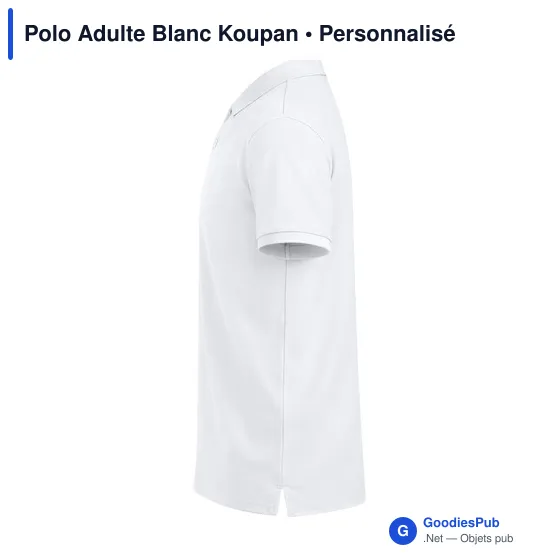 Polo Adulte Blanc Koupan - Image 12