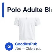 Polo Adulte Blanc Koupan - Miniature 9