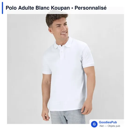 Polo Adulte Blanc Koupan - Image 10