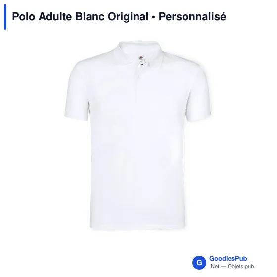 Polo personnalisé pour entreprise avec logo - Fruit Of The Loom - Image 3