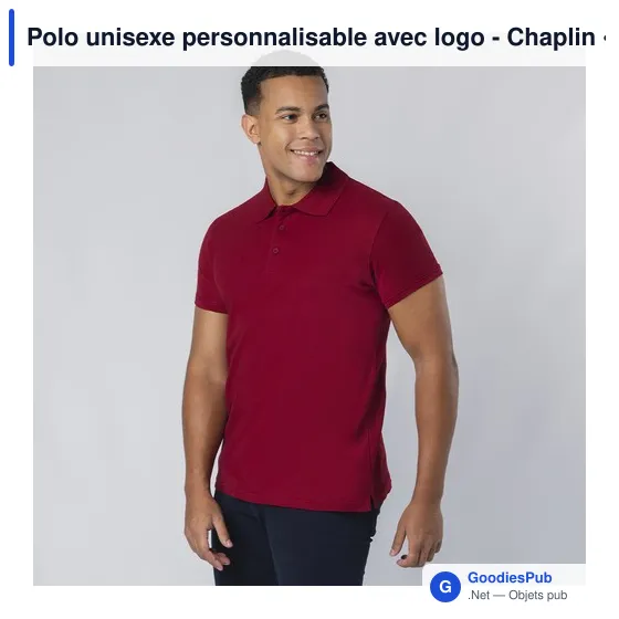 Polo unisexe personnalisable avec logo - Chaplin - Image 2