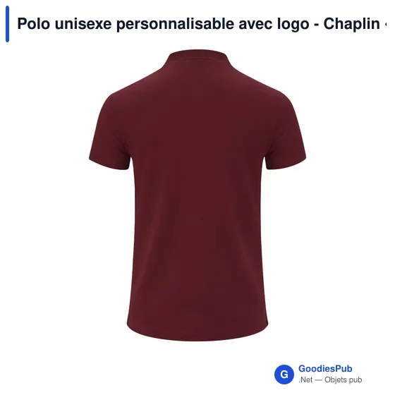 Polo unisexe personnalisable avec logo - Chaplin - Image 10