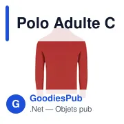 Polo Adulte Couleur Charlot - Miniature 4