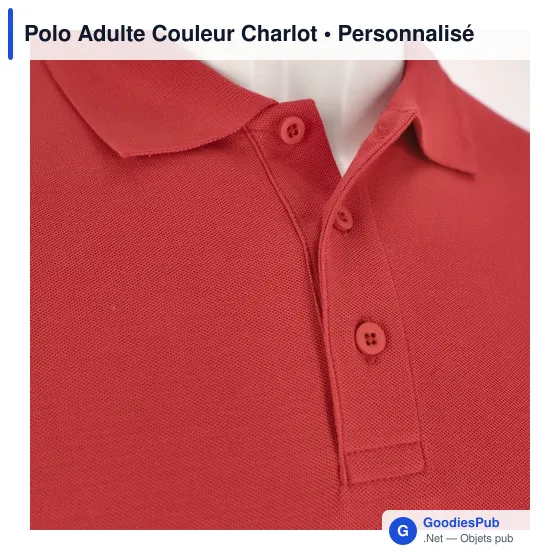 Polo Adulte Couleur Charlot - Image 6
